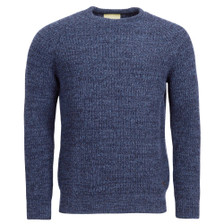 Barbour Mens Horseford Crew Neck Jumper in Navy - Front