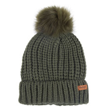Barbour Ladies Saltburn Beanie Hat  in Olive - Front