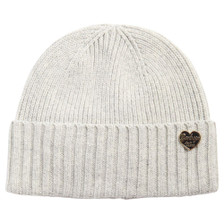 Barbour Ladies Annette Knitted Beanie Hat in Winter Linen - Front