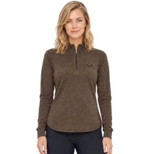WeatherBeeta Ladies London Layer Long Sleeve Top - Espresso Marle