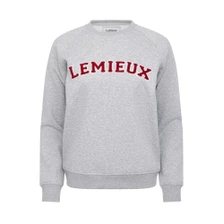 LeMieux Ladies Vida Varsity Crew Neck Sweatshirt in Grey Marl - Front