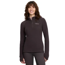 LeMieux Ladies Frances Quater Zip Fleece in Cocoa - Lifestyle Front