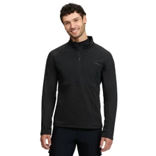 LeMieux Mens Quarter Zip Mid Layer in Black - Lifestyle Front