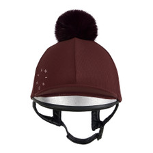 LeMieux Ribbed Hat Silk in Bramble - Front