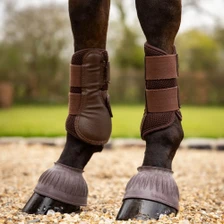 LeMieux Rubber Pull On Over Reach Boots - Brown - Lifestyle
