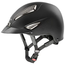 Uvex Perfexxion III Chrome Riding Hat - Black Matte