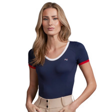 Premier Equine  Ladies Prospero T-Shirt - Navy - Front