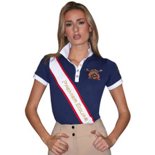 Premier Equine Ladies Heritage Polo Shirt - Navy - Front