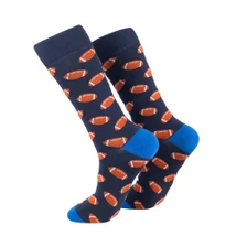Rydale Mens Bamboo Rich Sports Print Ankle Socks - Rugby/Navy