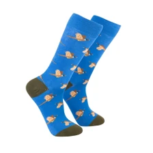 Rydale Mens Bamboo Rich Bird Ankle Socks - Flying Pheasant/Blue
