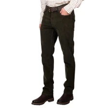 Rydale Mens Rupert Straight Leg Corduroy Trousers - Khaki