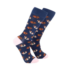 Rydale Ladies Bamboo Rich Animal Ankle Socks - Guinea Pig/Denim