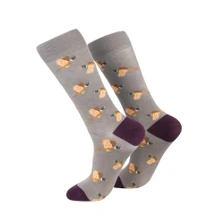 Rydale Ladies Bamboo Rich Bird Ankle Socks - Flying Pheasant/Grey