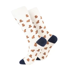 Rydale Ladies Bamboo Rich Highland Cow Ankle Socks - Highland Cow/Cream