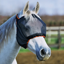 Equilibrium Field Relief Midi Fly Mask With No Ears - Black/Orange