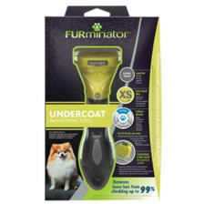 Furminator Undercoat Deshedding Tool For Long Hair Dog - Extra Small - Black/Yellow