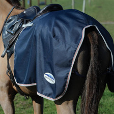 WeatherBeeta Essential Fleece Lined Quarter Sheet In Navy - Lifestyle