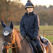 LeMieux Ladies Amelie Waterproof Riding Coat - Navy - Lifestyle One