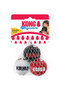 KONG Signature Sport Balls 3 Pack Dog Toy in Red, White and Black