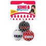 KONG Signature Sport Balls 3 Pack Dog Toy in Red, White and Black