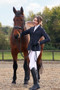 Hy Equestrian Ladies Silvia Show Jacket in Navy - lifestyle