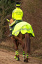 Hy Equestrian Reflector Fleece Exercise Sheet in Yellow - lifestyle