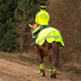 Hy Equestrian Reflector Fleece Exercise Sheet in Yellow - lifestyle