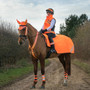 Hy Equestrian Reflector Fleece Exercise Sheet in Orange - lifestyle