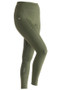 Aubrion Ladies Non Stop Riding Tights - Green - Front