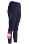 Aubrion Ladies Team Shield Riding Tights - Navy - Side