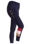 Aubrion Ladies Team Shield Riding Tights - Navy - Side