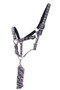 Hy Equestrian Tartan Headcollar and Leadrope in Purple/Grey/Lilac