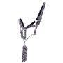 Hy Equestrian Tartan Headcollar and Leadrope in Purple/Grey/Lilac