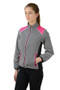 Hy Equestrian Silva Flash Two Tone Reflective Jacket in Silver/Pink - front
