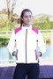 Hy Equestrian Silva Flash Two Tone Reflective Jacket in Silver/Pink - front