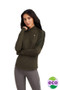 Ariat Ladies Facet Long Sleeved Base Layer - Front - Forest Mist