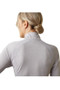 Ariat Ladies Sunstopper 2.0 Quarter-Zip Base Layer in Silver Scone Dot - Back Detail