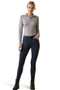 Ariat Ladies Sunstopper 2.0 Quarter-Zip Base Layer in Silver Scone Dot - Full Body