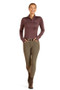 Ariat Ladies Gridwork Quarter Zip Base Layer in Huckleberry - front