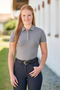 Covalliero Ladies Polo Shirt in Light Graphite-Lifestyle Front