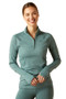 Ariat Ladies Lumina Lowell Long Sleeve Base Layer in Silver Pine - front