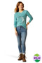 Ariat Ladies Silhouette Long Sleeve T-Shirt in Arctic - eco
