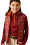 Ariat Youth Bella Insulated Reversible Gilet in Dala Horse/Arctic - front print