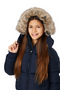 LeMieux Young Rider Gia Puffer Jacket - Navy - Modelled Two
