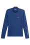 Tommy Ladies High Neck Long Sleeve Base Layer in Indigo Blue - front