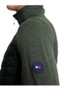 Tommy Mens Thermo Hybrid Jacket in Putting Green - side / arm detail