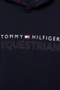 Tommy Hilfiger Mens LONDON Logo Fleece Hoodie in Desert Sky - front branding