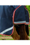 Premier Equine Buster Turnout Rug 100g with Neck Cover - Navy - 2202 -  Tail flap