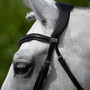 Premier Equine Rizzo Anatomic Snaffle Bridle with Flash - Dark Brown- Browband