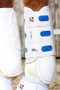 Premier Equine Air Cooled Original Eventing Boots - White - Close up